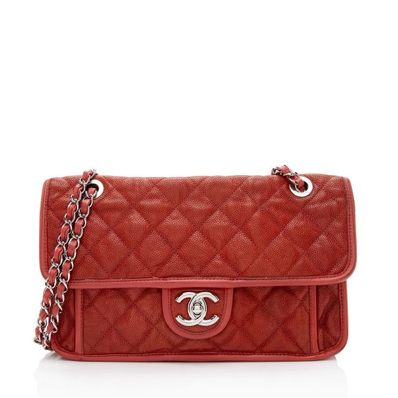 Chanel Handbags - Chanel Caviar Leather French Riviera Medium Flap Bag